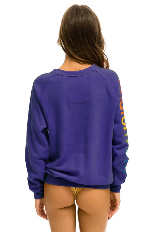 AVIATOR NATION VAIL CREW SWEATSHIRT PURPLE