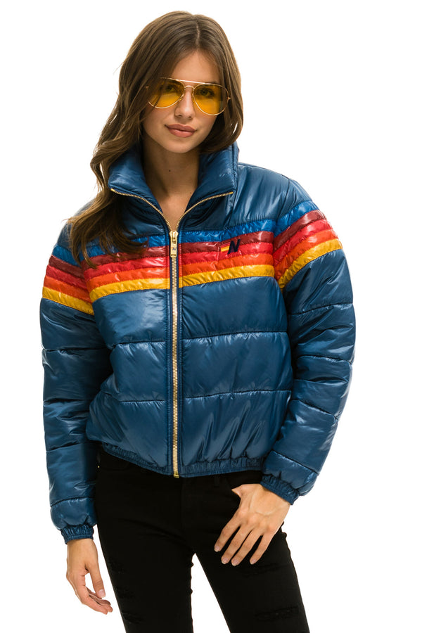 Bolt Luxe Apres Puffer Jacket - Glossy Sky S