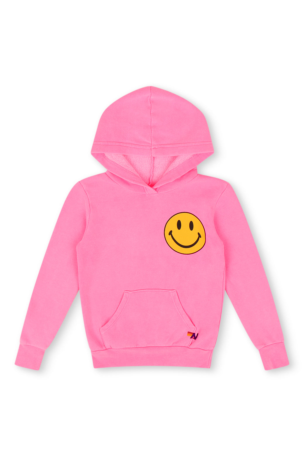 KID&#39;S SMILEY 2 PULLOVER HOODIE - NEON PINK