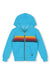 KID'S 5 STRIPE HOODIE - NEON BLUE