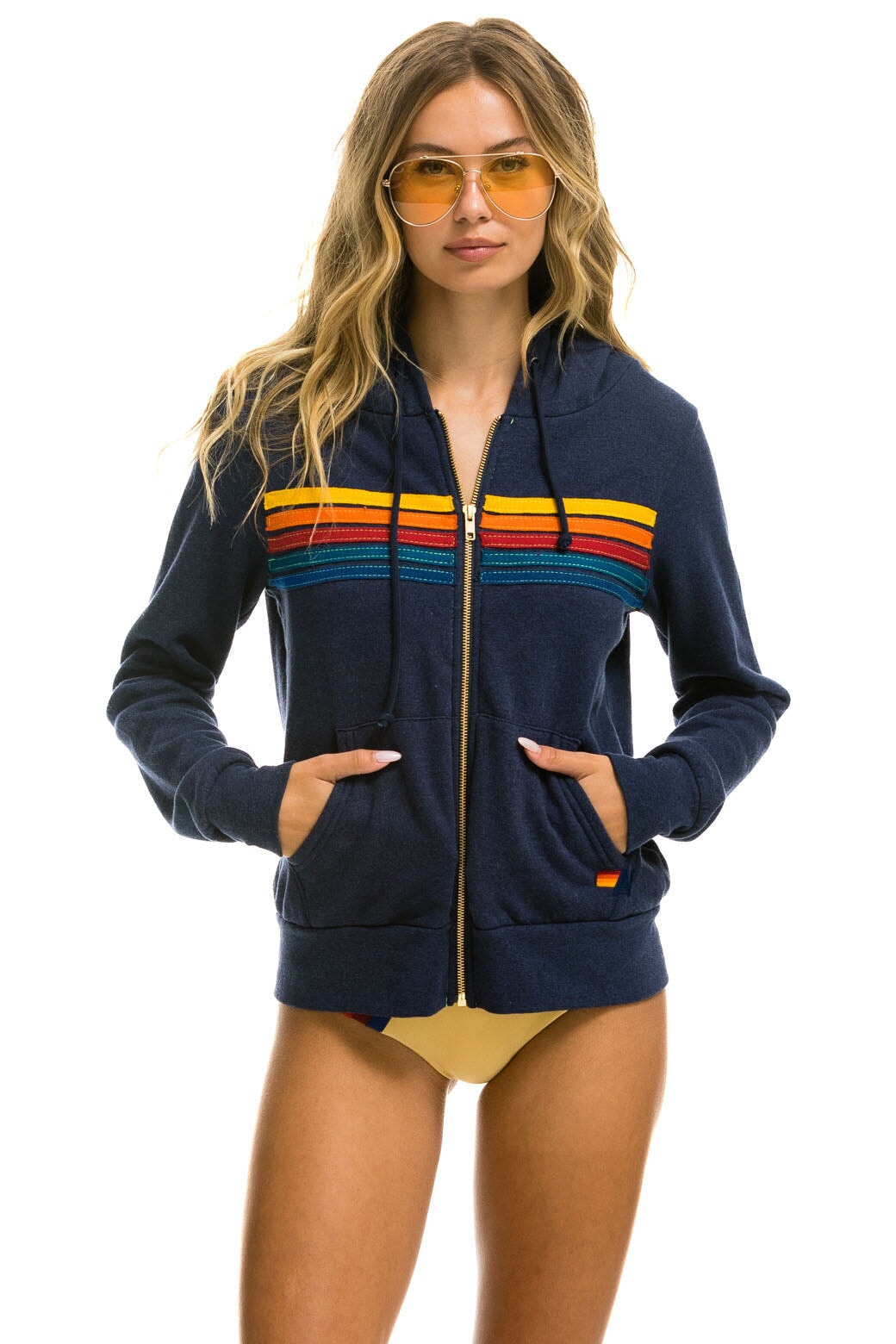 5 STRIPE HOODIE - NAVY Hoodie Aviator Nation 