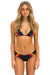 5 STRIPE SCRUNCH BIKINI BOTTOMS - BLACK Swim Aviator Nation 