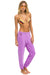 5 STRIPE SWEATPANTS - NEON PURPLE // PINK Women's Sweatpants Aviator Nation 