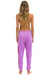 5 STRIPE SWEATPANTS - NEON PURPLE // PINK Women's Sweatpants Aviator Nation 