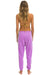 5 STRIPE SWEATPANTS - NEON PURPLE // USA Women's Sweatpants Aviator Nation 