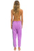 5 STRIPE SWEATPANTS - NEON PURPLE Women's Sweatpants Aviator Nation 