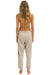 5 STRIPE SWEATPANTS - SAND // TAN Women's Sweatpants Aviator Nation 