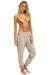 5 STRIPE SWEATPANTS - SAND // TAN Women's Sweatpants Aviator Nation 