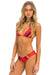 5 STRIPE TRIANGLE BIKINI TOP - RED Swim Aviator Nation 