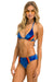 5 STRIPE VELVET TRIANGLE BIKINI TOP - ANTIGUA Swim Aviator Nation 