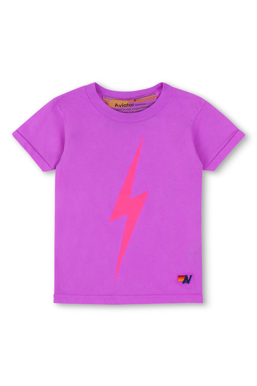 KID&#39;S BOLT TEE - NEON PURPLE // NEON PINK