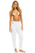 6 STRIPE SWEATPANTS - WHITE // SERAPE Women's Sweatpants Aviator Nation 