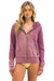 BOLT STITCH 2 ZIP HOODIE - FADED BERRY