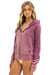 BOLT STITCH 2 ZIP HOODIE - FADED BERRY