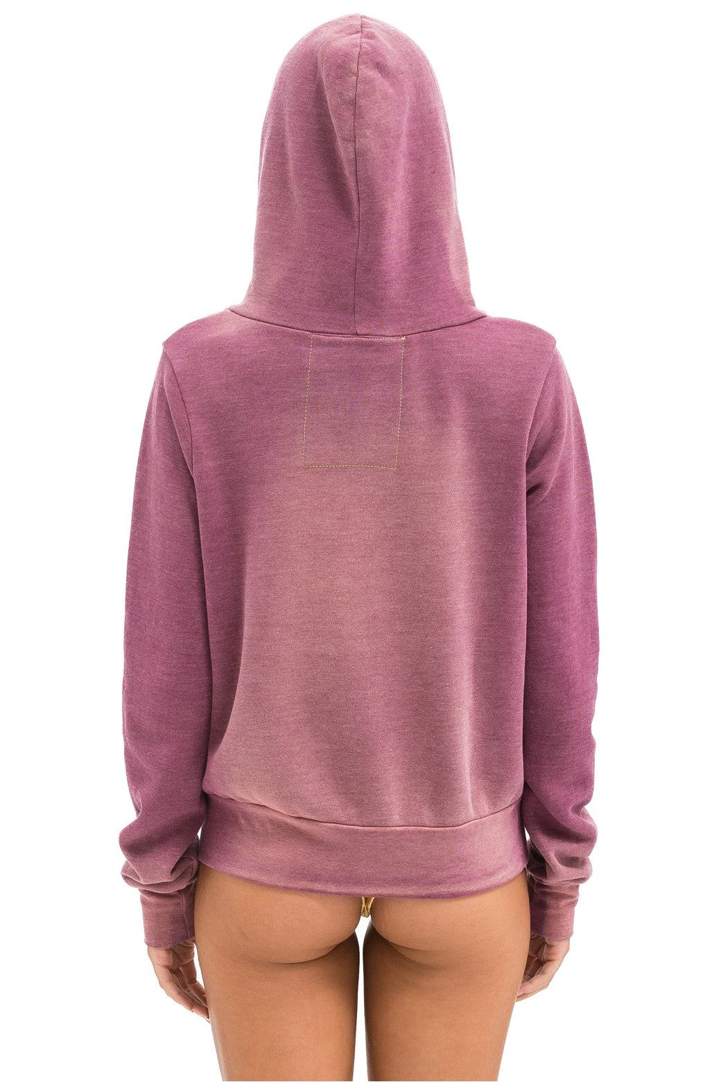 BOLT STITCH 2 ZIP HOODIE - FADED BERRY