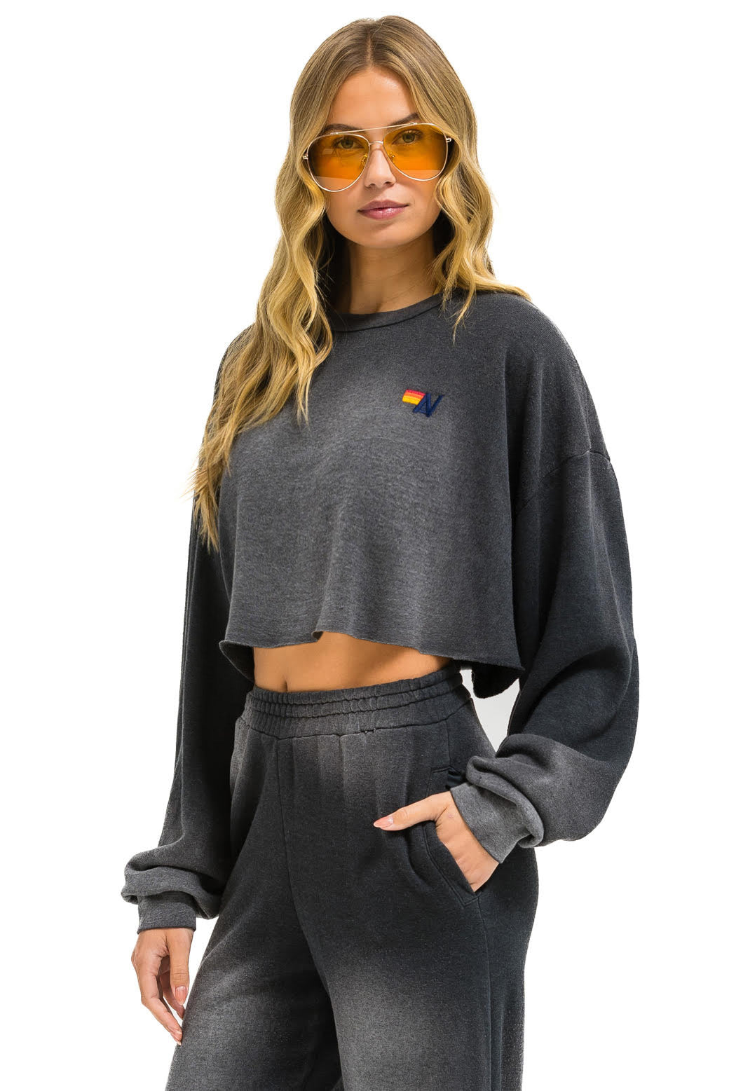 Aviator Nation high quality crop sweatshirt