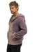 BOLT STITCH 2 ZIP HOODIE - FADED MOCHA