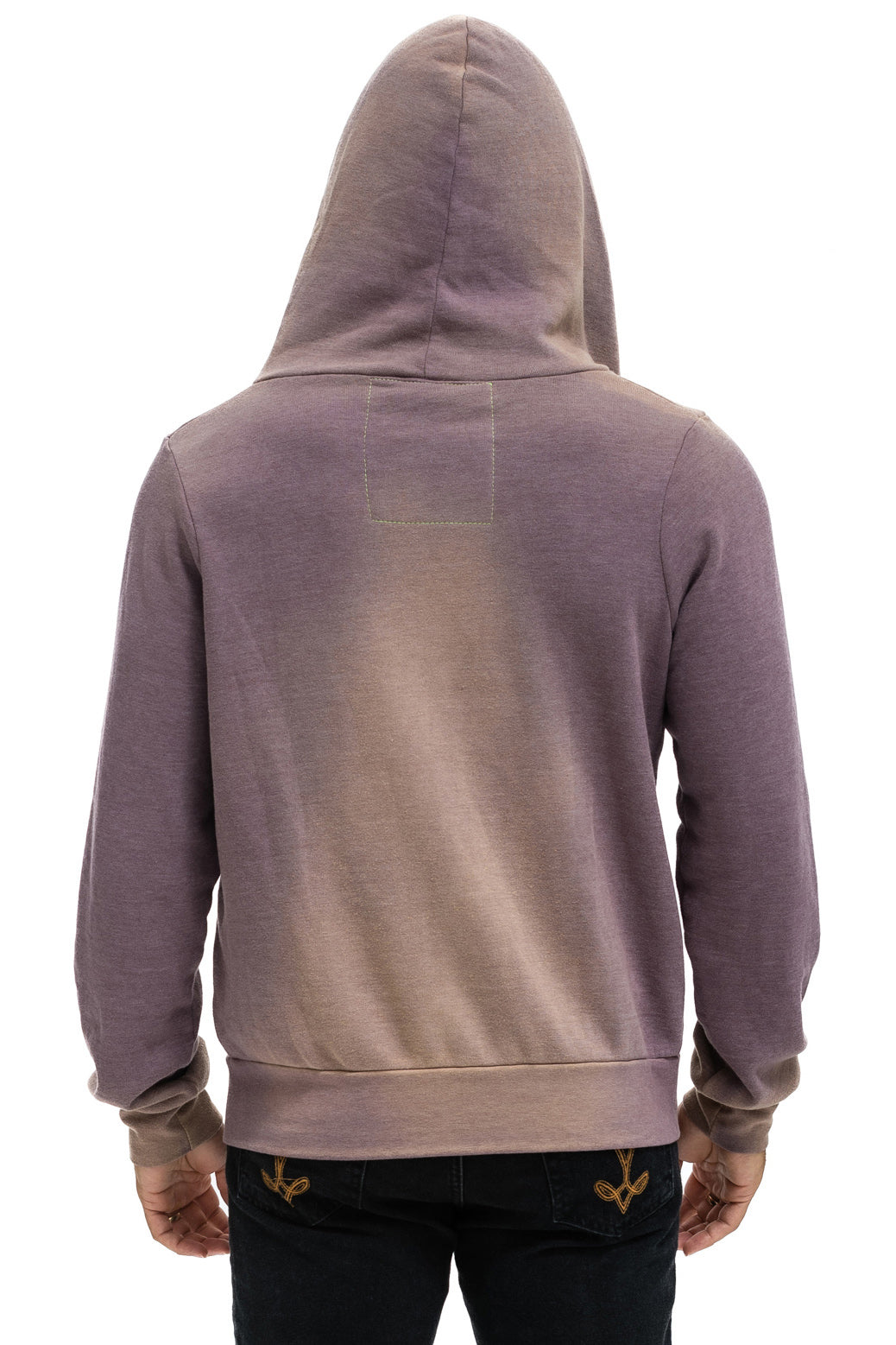 BOLT STITCH 2 ZIP HOODIE - FADED MOCHA