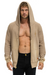 BOLT STITCH 2 ZIP HOODIE - FADED TAN