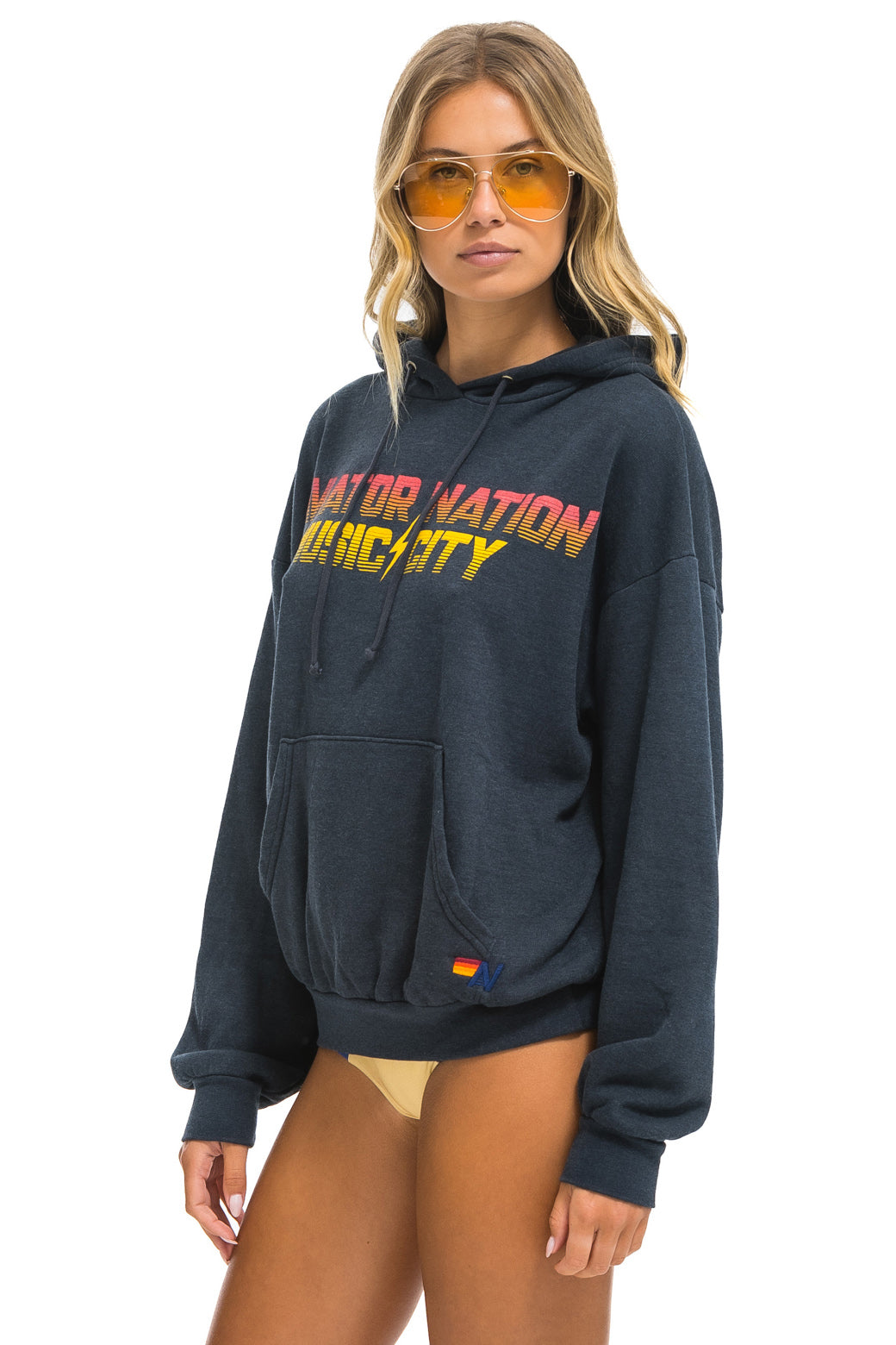 NASHVILLE MUSIC CITY PULLOVER HOODIE RELAXED - CHARCOAL