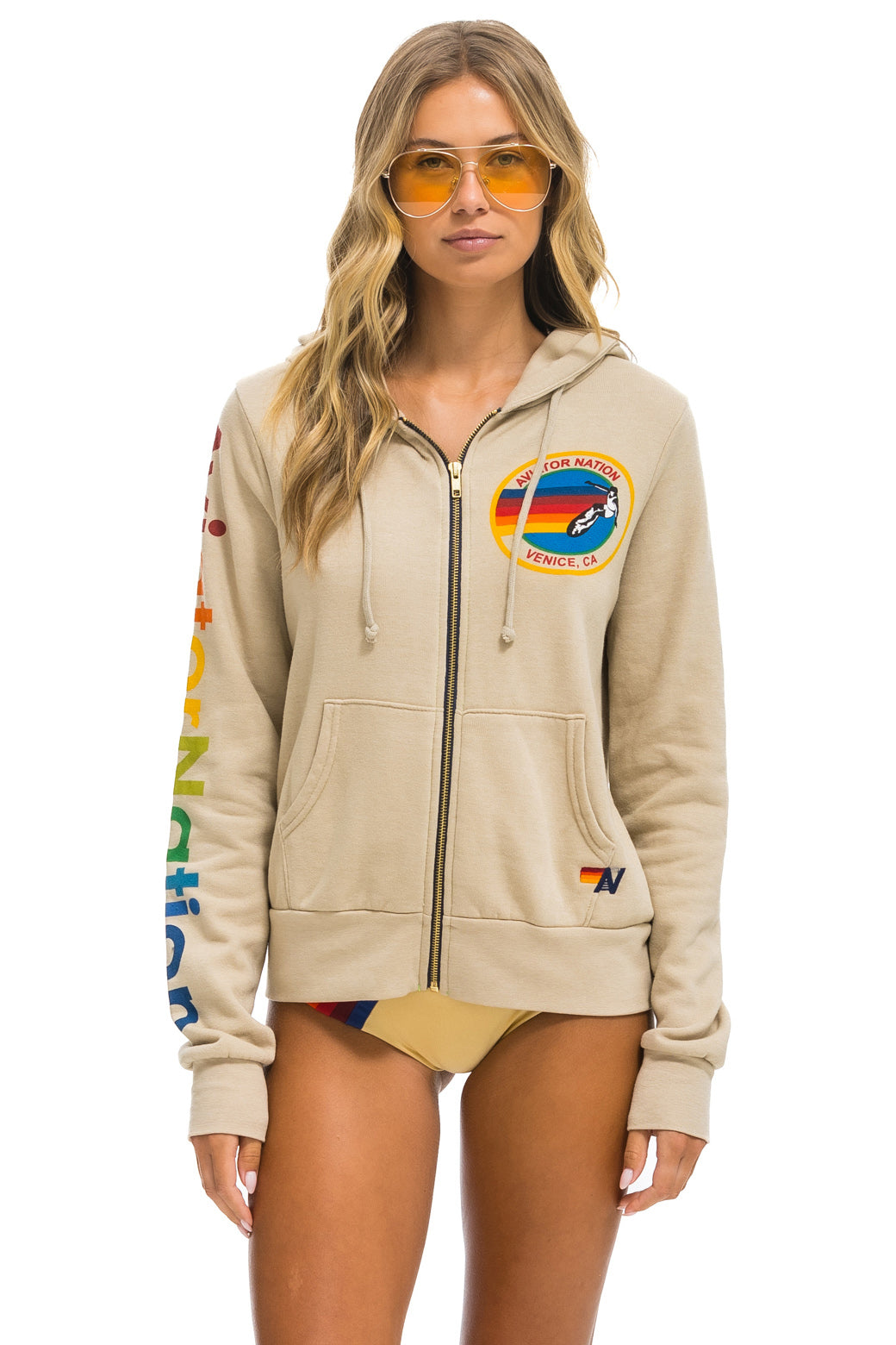 AVIATOR NATION HOODIE - SAND