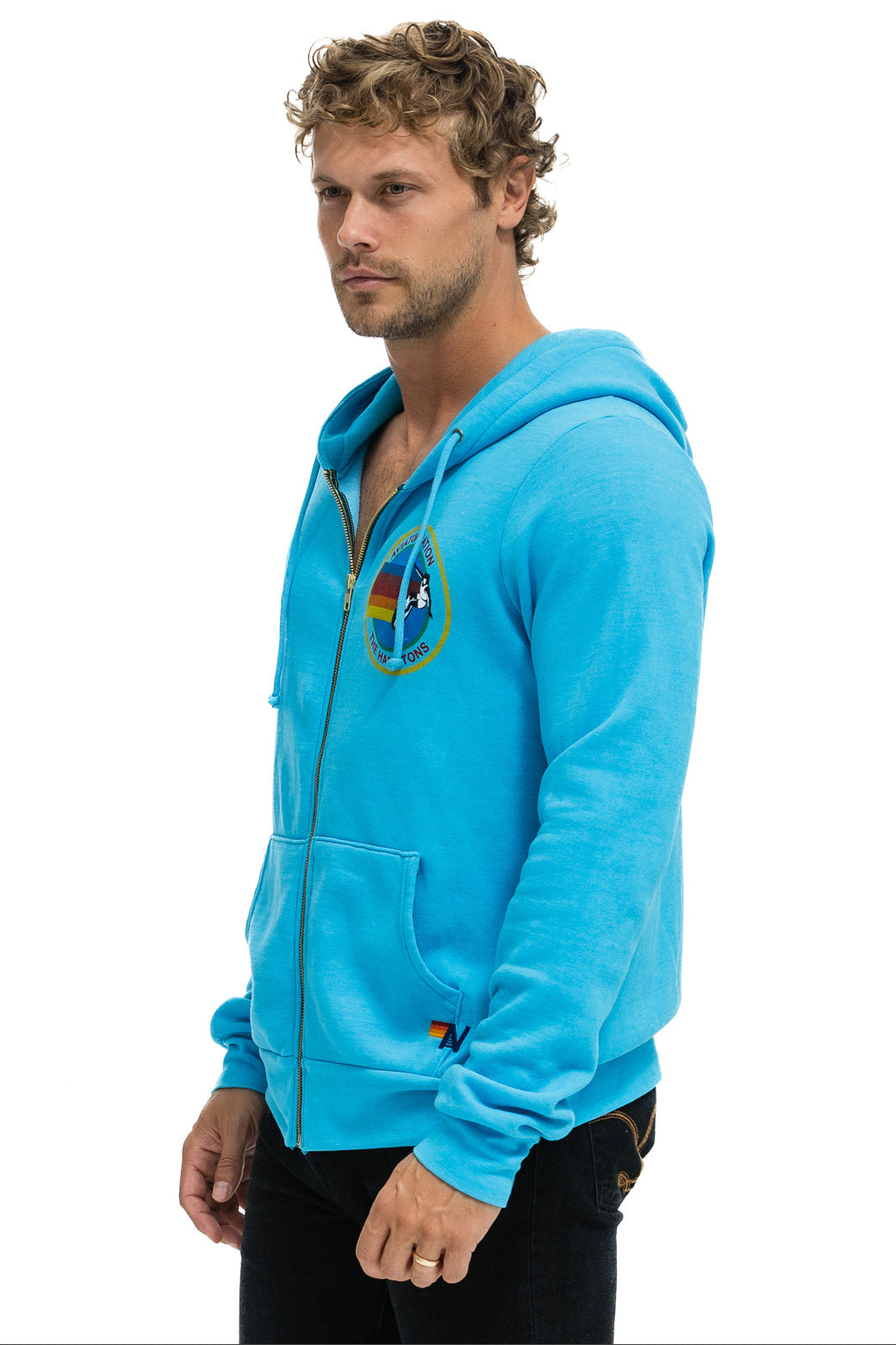 AVIATOR NATION HAMPTONS HOODIE NEON BLUE Aviator Nation