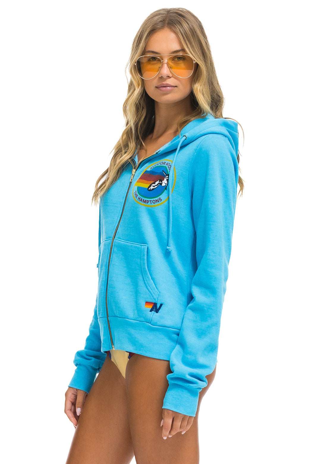 AVIATOR NATION HAMPTONS HOODIE - NEON BLUE