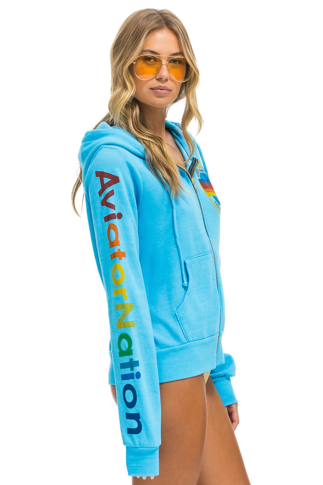 AVIATOR NATION HAMPTONS HOODIE - NEON BLUE