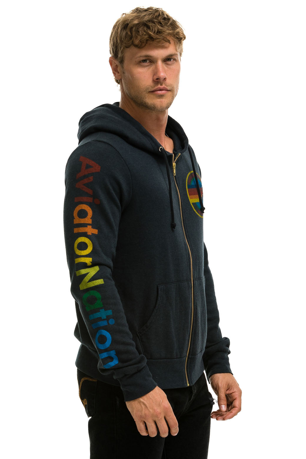 AVIATOR NATION VAIL ZIP HOODIE - CHARCOAL