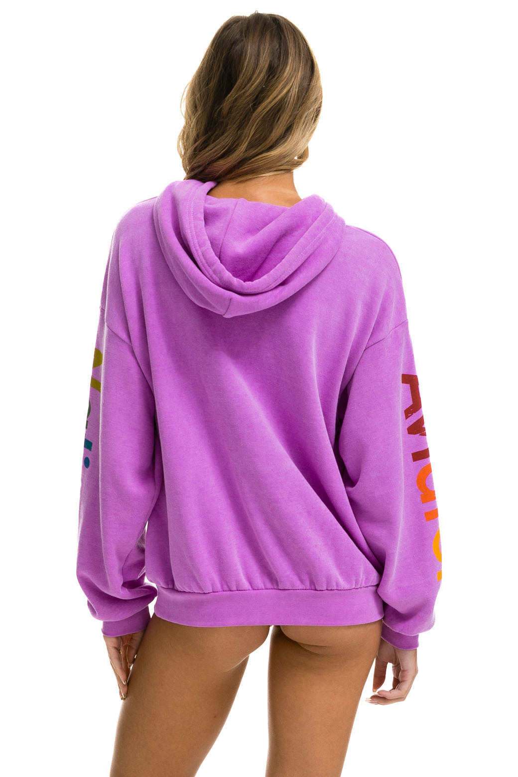 AVIATOR NATION NASHVILLE RELAXED PULLOVER HOODIE - NEON PURPLE