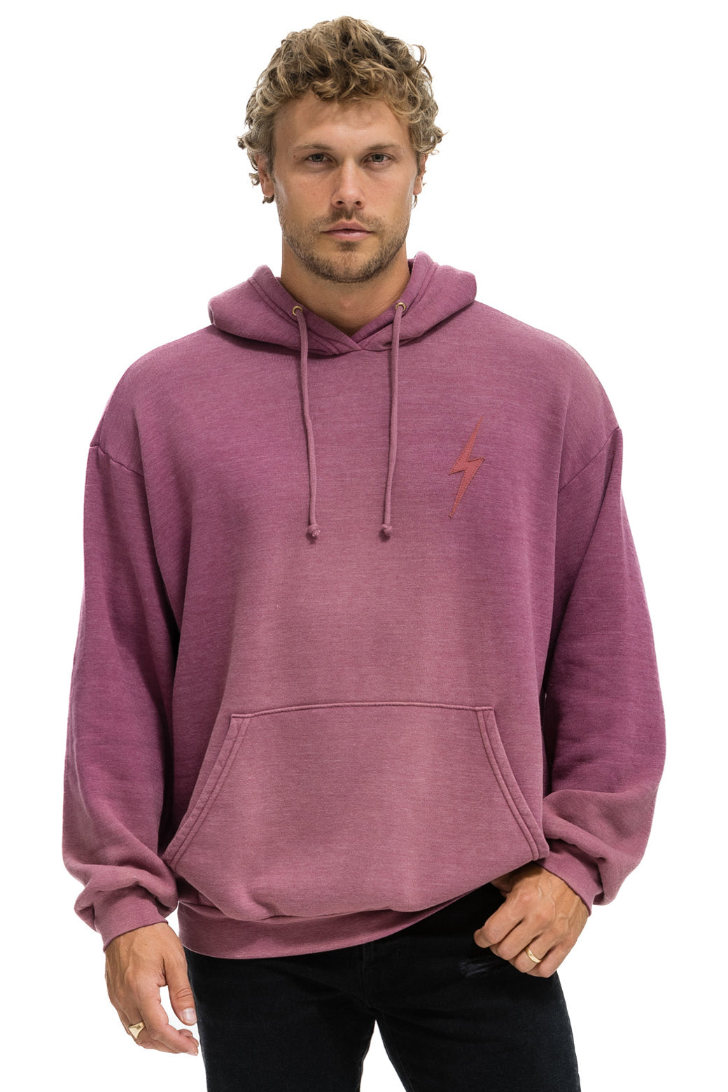 AVIATOR online NATION Bolt Stitch Zip Hoodie In Rose