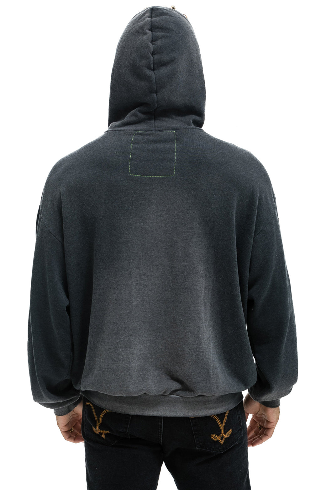 BOLT STITCH 2  RELAXED PULLOVER HOODIE - FADED SMOKE