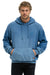 BOLT STITCH 2  RELAXED PULLOVER HOODIE - FADED WATER