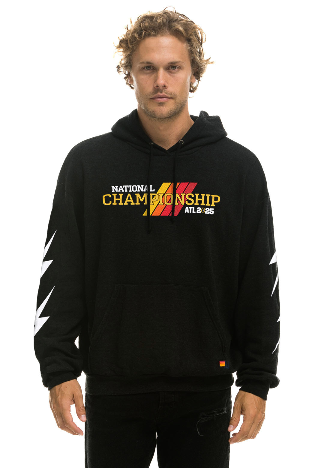 CFP NATIONAL CHAMPIONSHIP 2025 UNISEX RELAXED PULLOVER HOODIE - BLACK