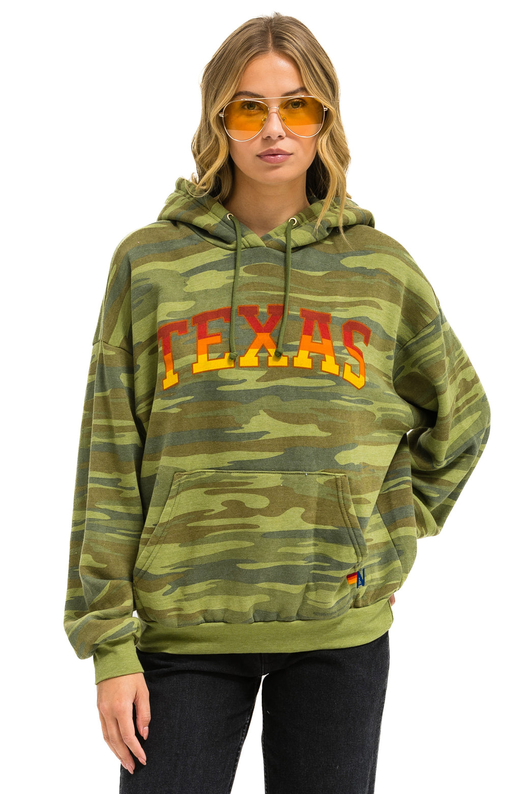 UNIVERSITY OF TEXAS PULLOVER HOODIE RELAXED - CAMO