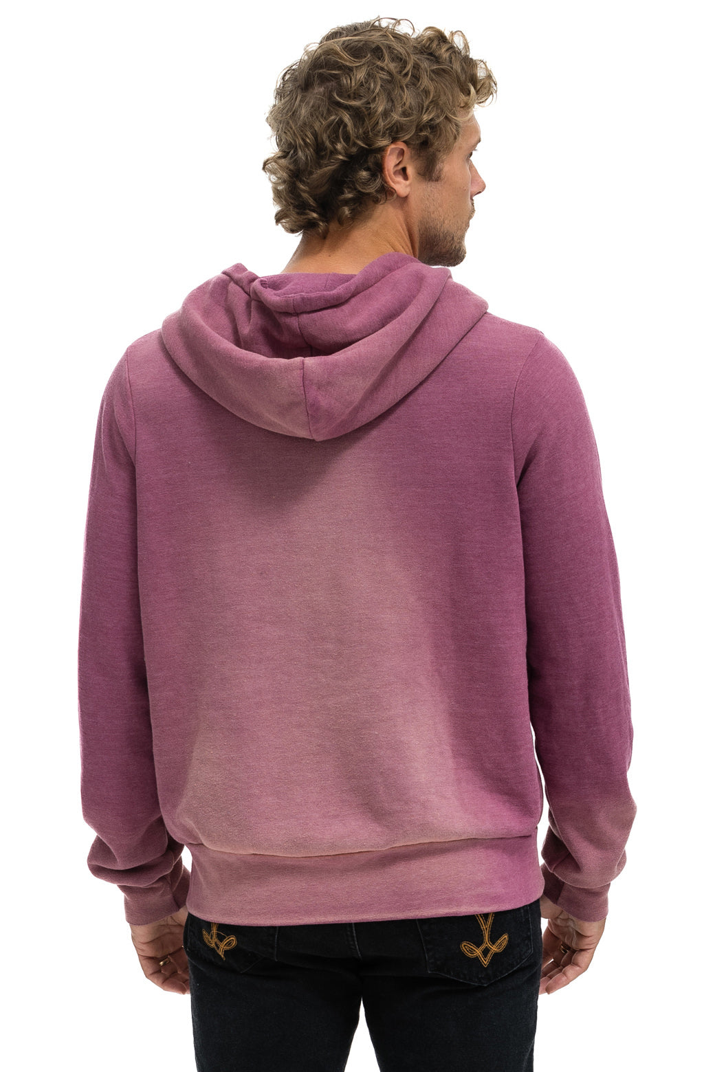 5 STRIPE HOODIE - FADED BERRY