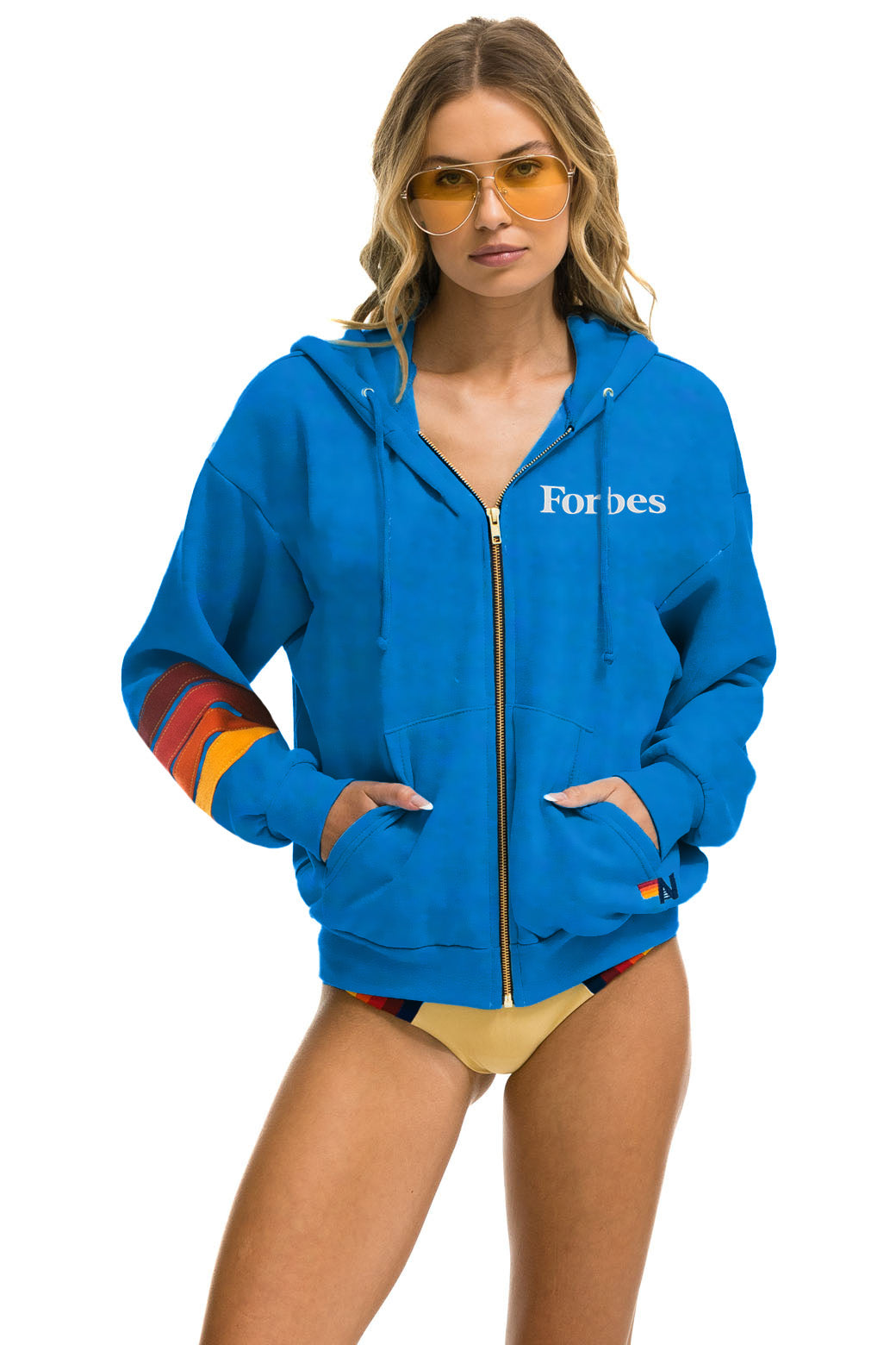 FORBES 23 RELAXED ZIP HOODIE - OCEAN