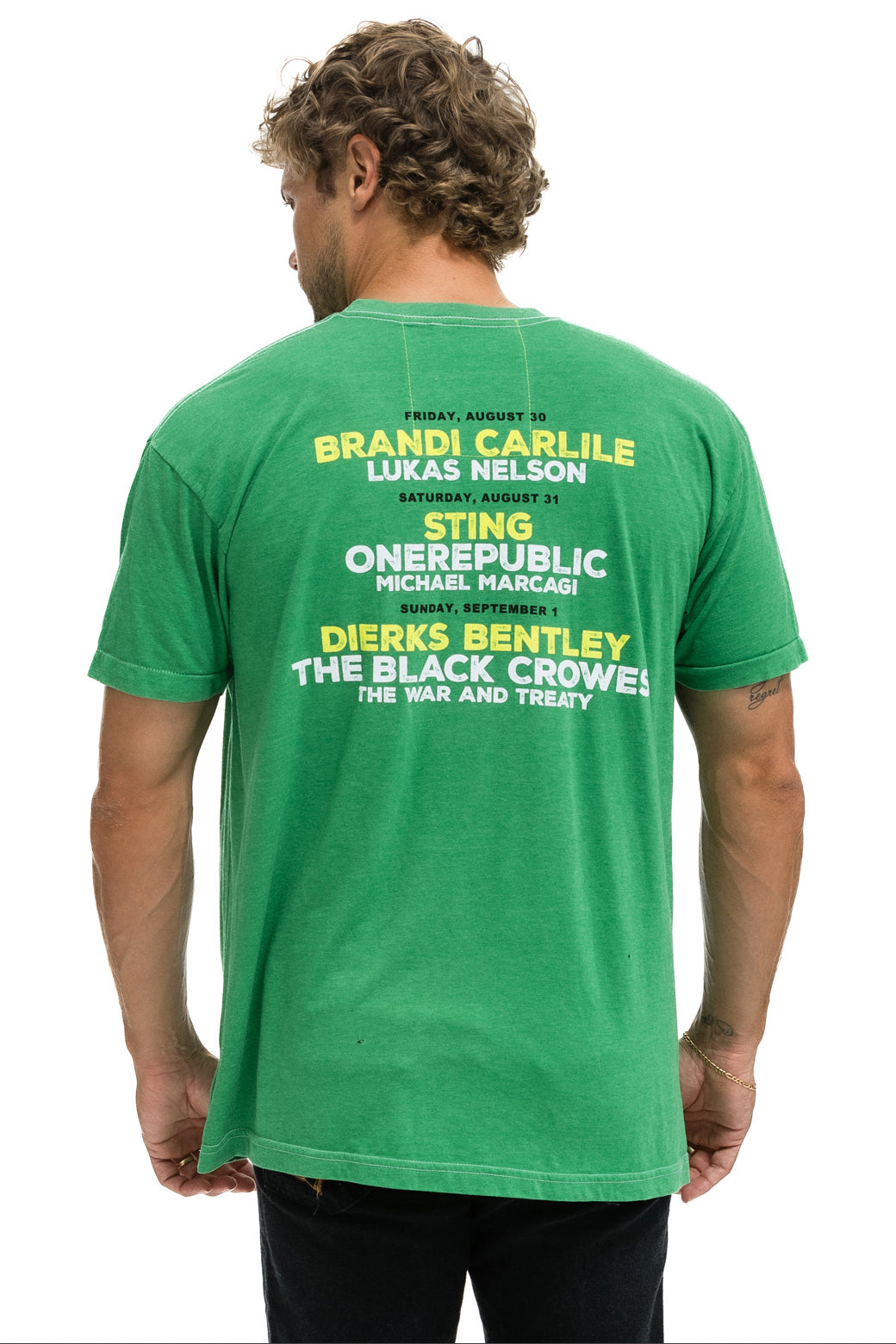 JAZZ ASPEN SNOWMASS 2024 CREW TEE SHIRT - KELLY GREEN