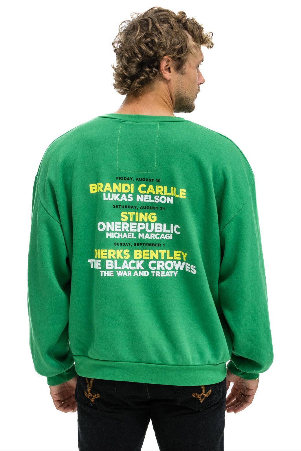 JAZZ ASPEN SNOWMASS 2024 CREW SWEATSHIRT RELAXED - KELLY GREEN