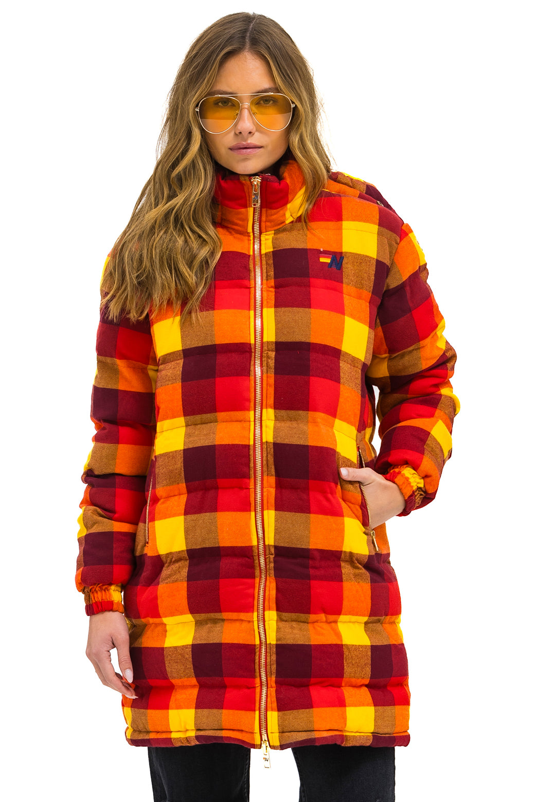 PLAID UNISEX LONG TREKKER JACKET - SURFY PLAID