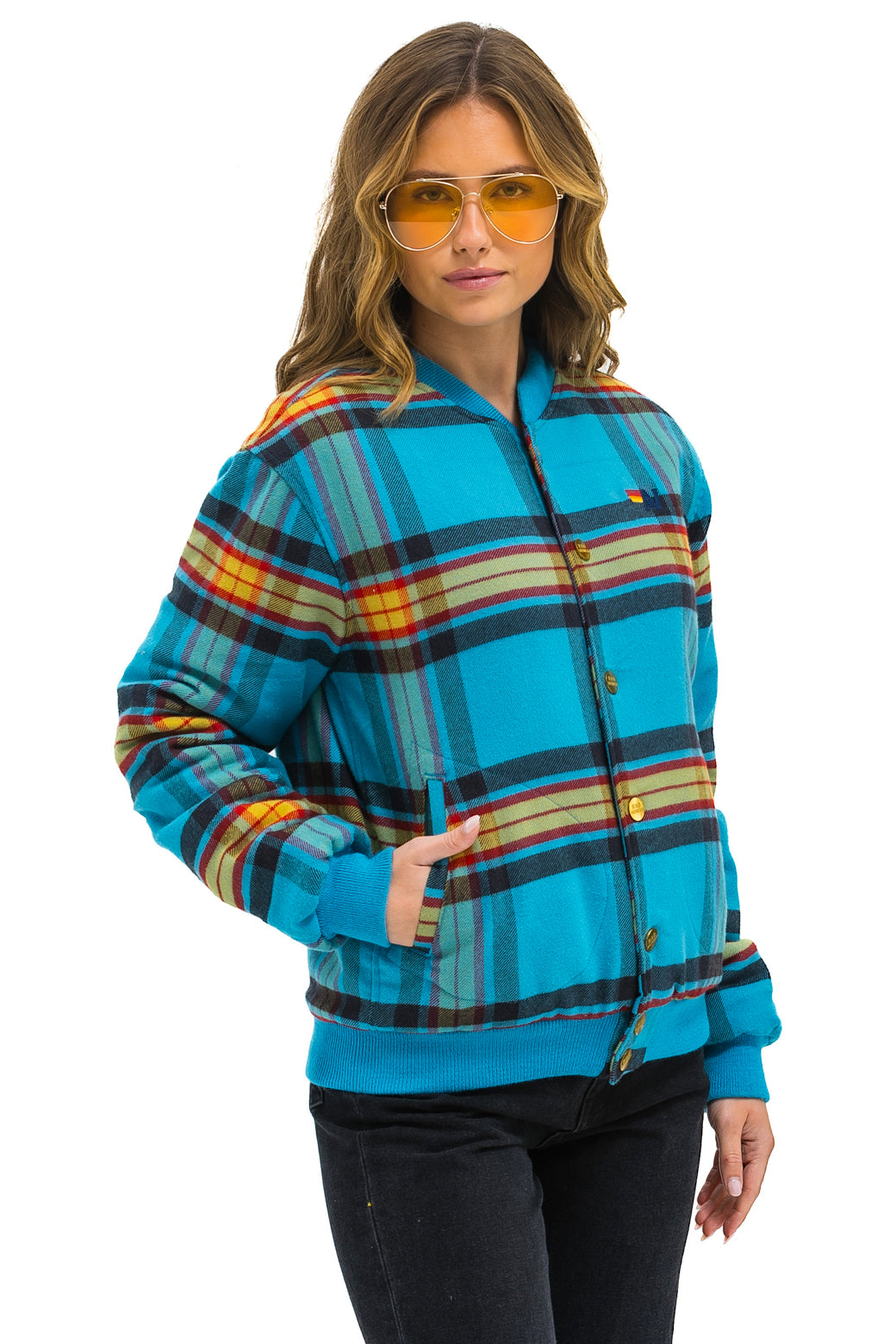 PLAID UNISEX VARSITY JACKET - JACKSON PLAID