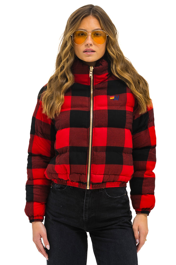 APRES PLAID PUFFER JACKET BUFFALO PLAID Aviator Nation