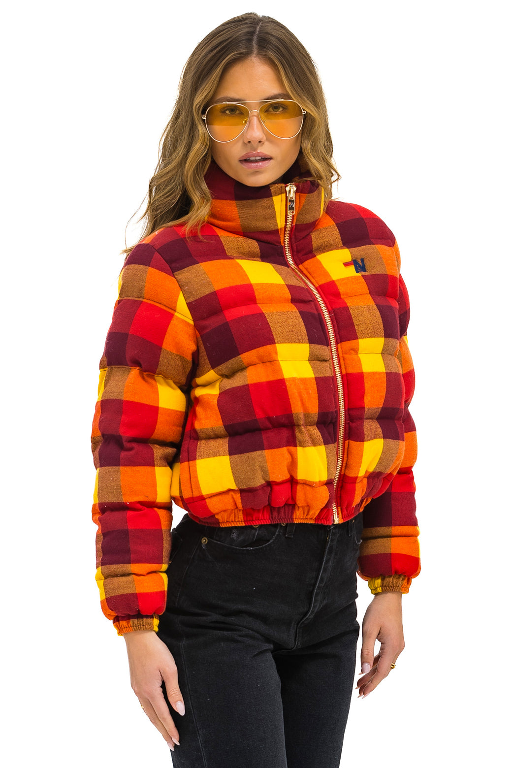 APRES PLAID PUFFER JACKET - SURFY PLAID