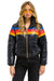 5 STRIPE LUXE APRES PUFFER JACKET - GLOSSY BLACK