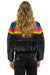 5 STRIPE LUXE APRES PUFFER JACKET - GLOSSY BLACK