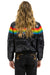 6 STRIPE LUXE APRES PUFFER JACKET - GLOSSY BLACK