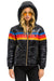 5 STRIPE LUXE TREKKER JACKET - GLOSSY BLACK