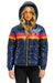 5 STRIPE LUXE TREKKER JACKET - GLOSSY NAVY