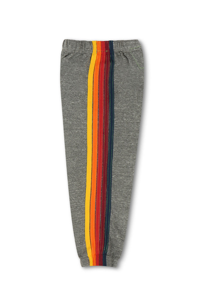 KID S 5 STRIPE SWEATPANTS HEATHER GREY Aviator Nation