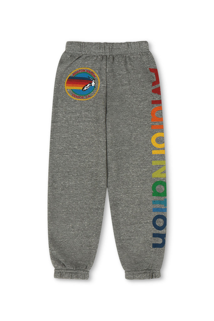 Aviator Nation kids chevron authentic sweatpants